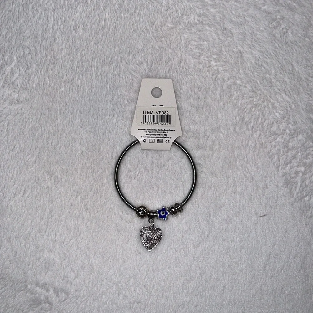 NWT Somas Accessories Silver Bracelet with Blue Heart Charm